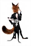 anthro black_body black_fur black_nose clothing duo female fur green_eyes grey_body grey_fur gun handgun long_ears male orange_body orange_fur purple_eyes ranged_weapon simple_background suit weapon white_background uujudoes disney zootopia judy_hopps nick_wilde canid canine fox lagomorph leporid mammal rabbit red_fox true_fox button_(disambiguation) hi_res