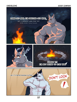anthro army barazoku biceps big_muscles big_pecs black_clothing black_kilt black_sky border bottomwear campfire clothing cloud cloudy_sky cosmic_background dialogue electricity fire firelight forest forest_background fur inside_tent interrupted kilt lightning male manly military mountain mountain_range muscular muscular_anthro muscular_arms muscular_male muscular_thighs nature nature_background night offscreen_character outside pecs plant profanity raindrop raining sad shocked sky soldier solo speech_bubble star starry_background starry_sky tent text thick_arms thick_thighs thunder tree warrior white_body white_border white_fur cheeselion2 canid canine canis mammal wolf absurd_res comic english_text hi_res