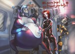 aircraft airplane anthro belly blue_hair breasts clothing female group hair hyper hyper_pregnancy inside inside_airplane latex latex_clothing latex_skinsuit male navel pregnant public purple_hair red_hair rubber_clothing skinsuit spacecraft tight_clothing uniform vehicle indigobx bahati_dazzle_(indigobx) zayec_(ryburry) bovid canid canine caprine hare hybrid lagomorph leporid mammal hi_res