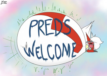 anthro belly big_belly big_navel black_claws claws clothing collared_shirt dress_shirt ear_piercing ear_ring eyewear fangs female female_anthro female_pred finger_claws freckled_face freckles glasses hair huge_belly hyper hyper_belly markings navel open_mouth oral_canal piercing pink_sclera red_body ring_piercing shirt tail teeth tongue tongue_out topwear uvula vore white_body white_hair icecreamsprinkles nintendo pokemon generation_3_pokemon pokemon_(species) zangoose hi_res