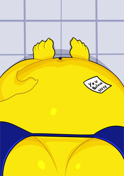 anthro belly big_belly big_breasts bloated blue_hair bra breasts claws clothing feet female female_pov first_person_view hair hand_on_belly hand_on_own_belly navel navel_piercing piercing post-it_note solo threatening_vore underwear vore_tease yellow_body strawberrywith4 animal_crossing nintendo ankha_(animal_crossing) domestic_cat felid feline felis mammal absurd_res digital_media_(artwork) hi_res