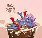 big_breasts blue_body breasts cake candle convenient_censorship dessert feet female food galaxy_eyes hair happy_birthday huge_breasts humanoid_pointy_ears micro not_furry nude pink_hair smile solo nedoiko goblin humanoid 2024 hi_res