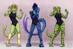 blue_eyes dancing dinosaur feathers female group kirisha looking_at_viewer one-piece_swimsuit pose ramirus red_eyes sabretoothed_ermine scalie swimsuit yellow_eyes zunu-raptor
Rating: Safe
Score: 15
User: FwP
Date: December 24, 2013