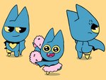 angry anthro butt cheerleader_outfit female genitals half-closed_eyes heart_symbol looking_back narrowed_eyes open_mouth pegleg pom_poms pussy smile smirk solo sparkles sparkling_eyes wing_on_hip young aussiecuno cartoon_network mao_mao:_heroes_of_pure_heart adorabat bat mammal