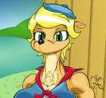 anthro blonde_hair clothed clothing female green_eyes hair hat headgear headwear long_neck solo tuft nemesis_qq-type camp_lazlo cartoon_network jane_doe_(camp_lazlo) deer mammal bust_portrait digital_media_(artwork) portrait