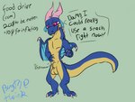 anthro depressing dialogue forked_tongue hungry male rippling_belly rumbling_stomach sad solo tail talking_to_self text tongue tongue_out bugthetwink mythology dragon mythological_creature mythological_scalie scalie digital_media_(artwork) english_text hi_res