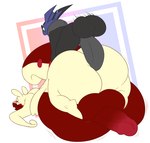 anthro balls big_balls big_butt big_penis butt duo genitals inflation male male/male penis tail angelskitty nintendo pokemon chico030 dylan_(character) generation_6_pokemon goodra greninja pokemon_(species) absurd_res hi_res