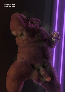 alcohol anthro armpit_hair balls beer beverage beverage_can bodily_fluids body_hair chest_hair cum genital_fluids genitals guron hairy hairy_balls hairy_body leaking_cum male manly musk nipples overweight overweight_male penis pubes slightly_chubby solo sweat ugly_bastard dritio nintendo star_fox star_fox_(2026) pigma_dengar mammal suid suine sus_(pig) absurd_res hi_res