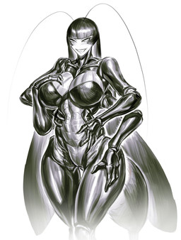 4_arms antennae_(anatomy) anthro arthropod_abdomen big_breasts black_hair breasts exoskeleton female hair insect_wings long_hair multi_arm multi_limb solo wings lagon_(artist) versus_(manga) roya_roach animal_humanoid arthropod arthropod_humanoid blattodean cockroach cockroach_humanoid humanoid insect insect_humanoid absurd_res hi_res