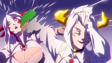 >_< big_breasts breasts cleavage clothed clothing duo eyes_closed female forehead_gem gem gradient_background hair holding_money holding_object horn long_hair money motion_lines open_mouth punch purple_background red_ears red_horn sharp_teeth simple_background smile teeth white_hair yellow_ears yellow_horn randomtanstudio jujutsu_kaisen mythology naoya_hair_flip kordelia_von_goldschmidt ryu_(randomtanstudio) animal_humanoid dragon dragon_humanoid humanoid mythological_creature mythological_scalie scalie 16:9 animated hi_res meme no_sound short_playtime video widescreen sibling_(lore) sister_(lore) sisters_(lore)