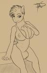 2013 animal_genitalia areola arm_support balls between_breasts big_balls big_breasts big_penis breasts bulge dickgirl ear_piercing equine erect_nipples erection erection_under_clothes freckles_(artist) grey_background hair hand_on_breast horse horsecock intersex line_art looking_at_viewer mammal monochrome nipples one-piece_swimsuit penis piercing plain_background playful pose precum self_titfuck short_hair sitting smile solo suggestive swimsuit
Rating: Explicit
Score: 11
User: Robinebra
Date: December 29, 2013