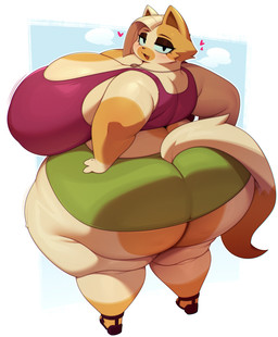 anthro big_breasts big_butt biped bottomwear breasts butt clothed clothing eyelashes female fur huge_breasts huge_butt hyper hyper_breasts looking_at_viewer looking_back multicolored_body no_underwear overweight pupils shirt skirt smile solo thick_thighs topwear berseepon09 adventure_time cartoon_network fionna_and_cake fionna_and_cake_(franchise) cake_the_cat domestic_cat felid feline felis mammal hi_res