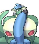2021 ambiguous_gender anthro beanie big_muscles big_pecs big_penis blue_penis clothing cole_(colelucario) colelucario digital_media_(artwork) dragon duo generation_4_pokemon genitals hat headgear headwear hi_res huge_muscles huge_pecs huge_penis hyper hyper_genitalia hyper_muscles hyper_pecs hyper_penis imminent_sex looking_at_genitalia looking_at_penis lucario male male/ambiguous mammal multicolored_body muscular mythological_creature mythological_scalie mythology nintendo nipples nude oliver_(colelucario) pecjob pecs penis pokemon pokemon_(species) scalie sex simple_background tail two_tone_body white_background