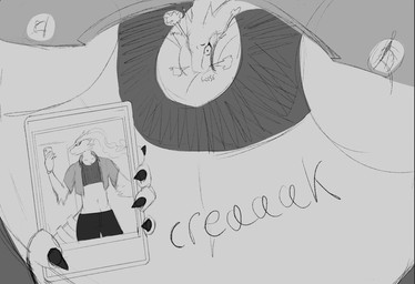 air_inflation anthro before_and_after belly belly_inflation big_belly claws clothing creaking duo electronics fur hair huge_belly hyper hyper_belly hyper_inflation immobile inflation male phone sunken_limbs hugebazongasman mythology nintendo pokemon dragon generation_5_pokemon legendary_pokemon mythological_creature mythological_scalie pokemon_(species) reshiram scalie hi_res monochrome