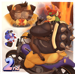 anal anal_penetration anthro anthro_on_anthro anthro_penetrated anthro_penetrating anthro_penetrating_anthro ball_tuft balls balls_deep big_balls biker blue_body blue_scales blush brown_body brown_fur butt clothing collar duo eyebrows eyewear facial_hair fingerless_gloves footwear from_front_position fur genitals gloves goatee hair handwear heart_eyes heart_symbol hooves horn jacket larger_male lava leather leather_clothing leather_jacket leather_topwear male male/male male_penetrated male_penetrating male_penetrating_male mastery_position motorcycle on_motorcycle penetration penile penile_penetration penis_in_ass red_hair scales sex shell shoes short_tail size_difference smaller_male smaller_penetrated spiked_collar spiked_shell spikes spikes_(anatomy) sunglasses tail thick_eyebrows topwear tuft vehicle volcano wearing_sunglasses wide_eyed yellow_body yellow_scales krampusivyy mario_bros mario_kart mario_kart_world nintendo biker_bowser biker_yoshi bowser donkobo yoshi_(biker) yoshi_(character) asinus donkey equid equine koopa mammal reptile scalie yoshi hi_res