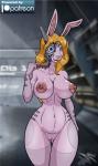 anthro breasts female genitals machine nipples nude pussy solo libra-11 lagomorph leporid mammal rabbit robot digital_media_(artwork) hi_res