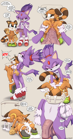 abdominal_bulge age_difference ambiguous_penetration anthro anthro_on_anthro anthro_penetrated anthro_penetrating anthro_penetrating_anthro big_butt big_penis bodily_fluids breasts butt child_murder crossgender cum cum_inflation cum_inside death dialogue drowning_in_cum duo female female_anthro female_penetrated fluffy fluffy_tail ftg_crossgender fti_crossgender genital_fluids genitals gynomorph gynomorph/female gynomorph_anthro gynomorph_penetrating gynomorph_penetrating_female humanoid_genitalia humanoid_penis inflation intersex intersex/female intersex_anthro intersex_penetrating intersex_penetrating_female larger_anthro larger_gynomorph larger_intersex older_anthro older_gynomorph older_intersex penetration penis questionable_consent sex size_difference small_breasts smaller_anthro smaller_female smaller_penetrated speech_bubble tail text toilet young young_anthro young_female younger_anthro younger_female younger_penetrated claydust sega sonic_the_hedgehog_(series) blaze_the_cat marine_the_raccoon domestic_cat felid feline felis mammal procyonid raccoon absurd_res english_text hi_res