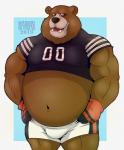 belly bottomwear bulge clothing male shorts solo harkin_theflyinghog bear mammal hi_res