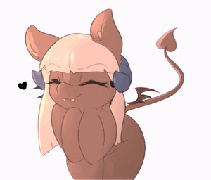 accessory animated_gif anthro bat_wings bent_over blonde_hair bouncing_ears butt cute_fangs cutie_mark eyebrow_through_hair eyebrows eyelashes eyes_closed fangs female feral hair hair_accessory hairclip heart_symbol hooves horn membrane_(anatomy) membranous_wings nude shaking_butt simple_background small_wings smile solo spade_tail tail teeth translucent translucent_hair white_background wings angrylittlerodent hasbro my_little_pony fan_character solais demon equid mammal 2018 2d_animation animated frame_by_frame short_playtime