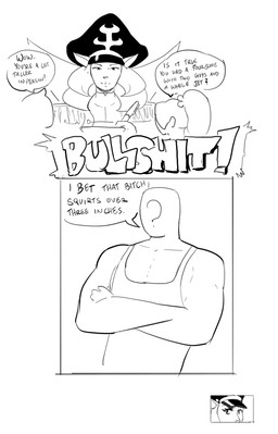 ?_face anthro clothed clothing crossed_arms dialogue female group male pen profanity shirt tank_top text topwear necrolepsy hanna-barbera swat_kats anon turmoil_(swat_kats) domestic_cat felid feline felis mammal 2020 black_and_white digital_media_(artwork) english_text monochrome