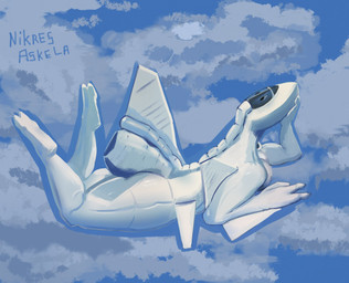aircraft breasts butt cloud female machine nude vehicle white_body nikresaskela highfleet_(game) aeromorph humanoid living_aircraft living_machine living_vehicle full-length_portrait hi_res portrait
