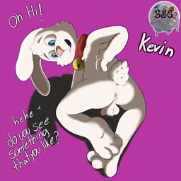 anthro anus backsack balls butt genitals gift male nude paws penis pose rear_view solo tail young somestickygoo kevin_snowpaw lagomorph leporid mammal rabbit kevin_(disambiguation) 1:1 colored_sketch hi_res pinup sketch