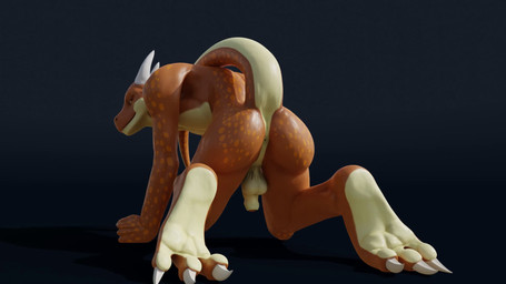 all_fours anthro anus balls blush brown_body brown_scales butt claws eyes_closed fart feces feces_on_ground genitals grunting horn looking_at_viewer looking_back looking_back_at_viewer male male_farting male_pooping markings nude_anthro nude_male open_mouth penis perineum pooping pooping_on_floor scales scatplay solo spots spotted_body spotted_scales tan_body tan_scales teeth toe_claws poverizer mythology rise_(poverizer) dragon mythological_creature mythological_scalie scalie 16:9 3d_(artwork) 3d_animation animated blender_(artwork) digital_media_(artwork) hi_res short_playtime sound voice_acted webm widescreen