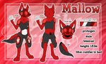 blush color_swatch fur gesture inner_ear_fluff machine male outline red_background red_body red_fur simple_background smile solo stated_sexuality stated_species tail text tuft visor waving white_outline protogen 5:3 absurd_res character_name english_text hi_res model_sheet