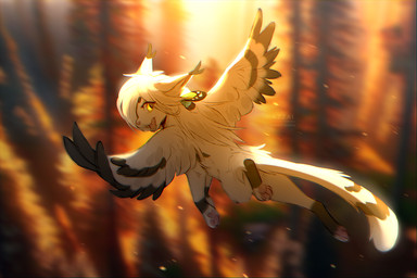 black_eyebrows black_markings eyebrows feathered_wings feathers female feral feral_with_hair flying forest fur hair inner_ear_fluff long_hair looking_back markings open_mouth open_smile outside pawpads pink_nose pink_pawpads plant rear_view smile solo spread_wings tail tree tuft white_body white_fur white_hair wings yellow_eyes azzai domestic_cat felid feline felis mammal 2023 3:2 colored digital_drawing_(artwork) digital_media_(artwork) shaded