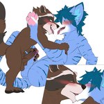 anthro balls blue_body blue_fur blush brown_body brown_fur duo full_foot_pawpads fur genitals hair kissing looking_at_another looking_at_partner male male/male masturbation striped_body striped_fur stripes tail islate_(artist) guardians_of_the_galaxy marvel rocket_raccoon domestic_cat felid feline felis mammal procyonid raccoon 1:1 2023 hi_res