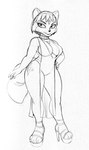 anthro breasts choker circlet cleavage clothed clothing dress exposed_feet female footwear hair high_heeled_sandals high_heels jewelry looking_at_viewer necklace no_bra sandals shoes short_hair side_slit side_slit_clothing side_slit_dress sideless_clothing sideless_dress smile solo thick_thighs omegasunburst nintendo star_fox krystal_(star_fox) canid canine fox mammal 2022 graphite_(artwork) hi_res monochrome sketch traditional_media_(artwork)