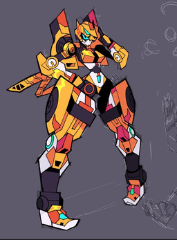 black_body blue_eyes breasts eyelashes female fur gesture hand_gesture hand_on_hip machine medium_breasts mouthless multicolored_body multicolored_fur small_waist solo tail thick_thighs thumbs_up tire visor_eyes white_body wide_hips yellow_body rottingsoup metal_cardbot taki_(metal_cardbot) cheetah felid feline humanoid mammal robot robot_humanoid 2026 digital_drawing_(artwork) digital_media_(artwork) full-length_portrait portrait