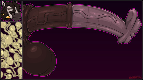animal_genitalia animal_penis anthro balls big_balls big_penis black_border border equine_genitalia equine_penis fertility_analysis flared_penis genitals hair huge_balls huge_flare huge_penis long_hair male medial_ring penis saggy_balls solo sperm_cell vein veiny_penis velvetdraw equid equine mammal absurd_res hi_res