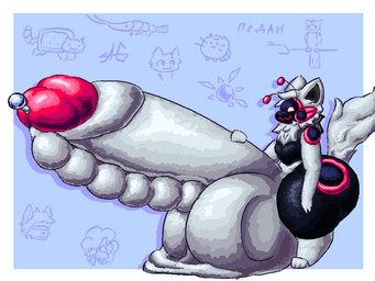 anal_beads anal_beads_in_urethra antennae_(anatomy) anthro balls big_balls big_penis fur genitals glans huge_balls huge_penis humanoid_genitalia humanoid_penis hyper hyper_balls hyper_genitalia hyper_penis machine male nude object_in_urethra penetration penis protogen_visor sex_toy sex_toy_in_urethra sex_toy_insertion simple_background smile solo sounding_beads tuft urethral urethral_bulge urethral_penetration white_body white_fur white_tuft anatoly_genghis_khan g-khan protogen 2026 4:3 colored colored_line_art digital_drawing_(artwork) digital_media_(artwork) paint.net_(artwork) shaded signature