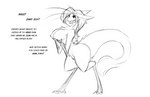 absurd_res anthro big_breasts breasts digital_drawing_(artwork) digital_media_(artwork) english_text female hi_res holding_breast mammal monochrome open_mouth out-of-placers simple_background sketch solo tail tail_tuft teeth text tuft watsup whiskers white_background yinglet