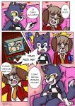 animal_crossing anthro balls canid canine canis comic dialogue digby_(animal_crossing) domestic_dog duo english_text erection genitals hi_res lobo_(animal_crossing) male male/male mammal marshal_(animal_crossing) nintendo penis pornography rodent sciurid shih_tzu syaokitty text toy_dog tree_squirrel wolf