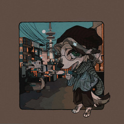anthro asian_clothing biped chair chibi chinese chinese_clothing city clothed clothing detailed_background east_asian_clothing fully_clothed furniture male scarf school school_uniform sky smile solo uniform wenx sanwenxiao borzoi canid canine canis domestic_dog hunting_dog mammal sighthound 1:1 absurd_res detailed digital_media_(artwork) full-length_portrait hi_res portrait