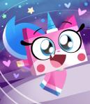 blue_eyes fangs heart_symbol horn lego_brick open_mouth solo teeth driosawm cartoon_network lego mythology the_lego_movie unikitty! unikitty animate_inanimate equid equine felid hybrid mammal mythological_creature mythological_equine unicorn 2018