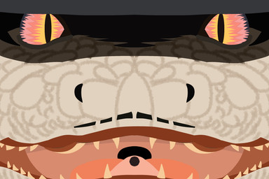 extreme_closeup facial_hair fangs feral looking_at_viewer male mustache open_mouth red_eyes solo tan_body tan_skin teeth toiletdestroyer rattlesnake_jake pit_viper rattlesnake reptile scalie snake viper western_diamondback_rattlesnake 3:2 hi_res