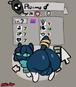 accessory anthro backsack ball_slap balls big_butt bisexual_pride_colors blinking blue_body blue_clothing blue_hair blue_hoodie blue_sclera blue_topwear bottomless bottomless_male butt butt_ripples butt_slap clapping clothed clothing cursor digitigrade directional_arrow femboy feral fur furgonomics gender_symbol genitals glistening glistening_body hair hoodie huge_butt huge_thighs humanoid_genitalia jewelry lgbt_pride looking_at_viewer looking_back looking_back_at_viewer male male_symbol nude penis perineum pride_colors quadruped raised_tail rear_view ring ripples sex short_hair simple_background slap solo stated_adult stated_age stated_bisexuality stated_gender stated_sexuality symbol tail tail_accessory tail_jewelry tail_ring text thick_thighs topwear ruimu_kiou mewgenics ruimu_kiou_(character) domestic_cat felid feline felis mammal 2d_animation animated artist_name character_name digital_media_(artwork) english_text hi_res loop seamless_loop