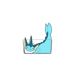 :3 ambiguous_feral ambiguous_gender blue_body blue_skin blue_tail container ear_fins eyes_closed feral fin frill_(anatomy) head_fin in_container monotone_tail neck_frill side_view simple_background solo tail tail_fin white_background tontaro nintendo pokemon aquatic eeveelution generation_1_pokemon pokemon_(species) vaporeon 1:1 2026 2d_animation animated colored digital_media_(artwork) frame_by_frame loop seamless_loop