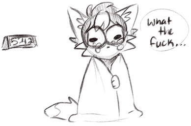 alarm_clock anthro bodily_fluids clock clothed clothing crying male profanity simple_background solo tears text white_background freckledcoat domestic_cat felid feline felis mammal 2022 english_text hi_res sketch