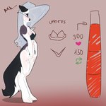 2024 absurd_res anthro bisamon breasts canid canine clothing female full-length_portrait helluva_boss hi_res loona_(helluva_boss) mammal mythological_canine mythological_creature mythology portrait side_view solo strip_meme undressing were werecanid werecanine werewolf