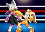 anthro blood bodily_fluids boxing boxing_attire boxing_gloves breasts bruised clothing duo female handwear knockout sport young vk102 sega sonic_the_hedgehog_(series) cream_the_rabbit rouge_the_bat bat lagomorph leporid mammal rabbit absurd_res hi_res