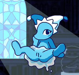 anthro anus blush female genitals looking_at_viewer solo vulva pixel_vibri deltarune undertale_(series) mizzle_(deltarune)