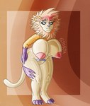 anthro big_breasts big_butt breasts butt female huge_breasts simple_background solo gtogta yrryf_party eliona_sun_the_yrryf felid lion mammal pantherine yrryf