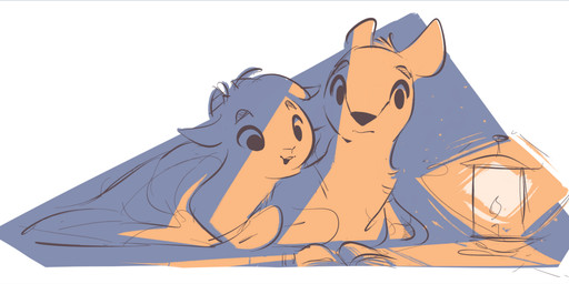 2_horns ambiguous_gender duo feral fur hair horn inner_ear_fluff lamp quadruped short_hair simple_background tuft white_background white_body white_fur itsdanfango ansel_(itsdanfango) olive_(itsdanfango) bovid caprine deer goat mammal 2017