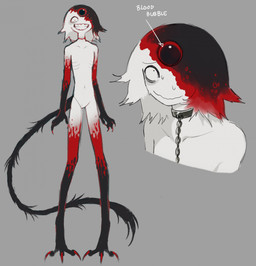 black_body black_fur black_tail blood bodily_fluids claws forehead_gem fur gem gloves_(marking) grey_background grin hair leg_markings male markings red_body red_claws red_gem ribs simple_background skinny_humanoid skinny_male smile socks_(marking) solo split_color_hair standing tail teeth text white_body white_hair white_text jejejunum mythology ember_(jejejunum) animal_humanoid avian avian_humanoid humanoid mythological_avian mythological_bird mythological_creature mythological_firebird phoenix_humanoid 2026 digital_drawing_(artwork) digital_media_(artwork) english_description english_text firealpaca_(artwork) full-length_portrait hi_res model_sheet portrait