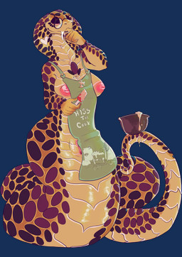 anthro apode apron apron_only batter bedroom_eyes big_breasts bowl breasts cake_batter clothing container eyewear fangs female finger_in_mouth finger_suck genitals glasses holding_object kitchen_utensils legless narrowed_eyes nipple_slip nipples scales seductive serpentine solo spatula sucking teeth tools vulva vulva_slip trissyfen amber_(trissyfen) draconcopode naga reptile scalie snake absurd_res alpha_channel hi_res