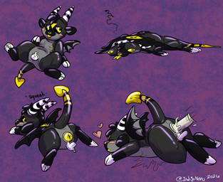deflated deflated_inflatable deflation feral forked_tongue membrane_(anatomy) membranous_wings plug pool_float pool_toy spade_tail tail tongue toony wings yellow_eyes bovid caprine caprine_demon demon goat goat_demon mammal hi_res